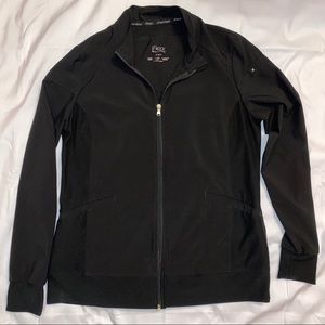 CHEROKEE IFLEX ZIP FRONT WARM-UP JACKET — Black